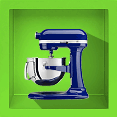 This box has a blue food mixer is shown, if you hover over the box with your mouse, the mixer will turn on and start mixing. If you hover over it another dark green box pops up above it and says: 'What can I afford?' There is a video link to the answer.