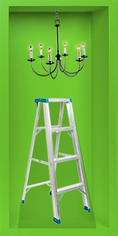 Ladder and Chandelier Animated 1 of 2