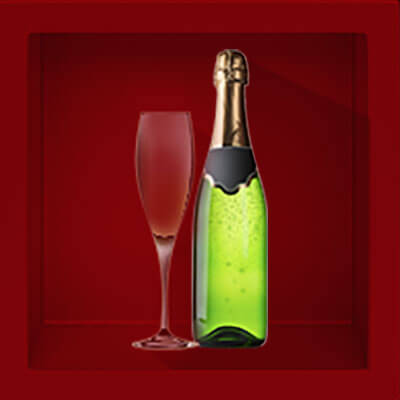 There is a champagne bottle and empty glass, when you hover over it with your mouse, the glass will fill up. When you hover over it, there is another burgundy box next to it that says: 'What happens after closing?' There is a video link to the answer.